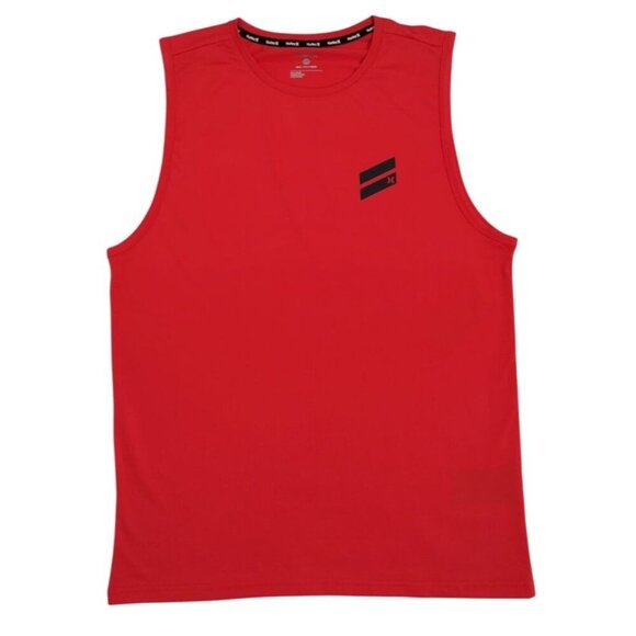 Hurley Mens Red Sleeveless Tank Top S Polyester Athletic Shirt With Logo, NWT - Picture 1 of 10